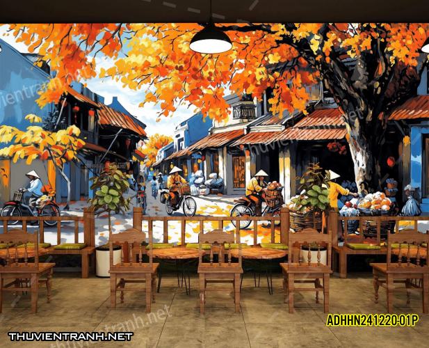 Tranh dán tường Phố cổ Hà Nội, Phố xưa - -ADHHN241220-01P - Kết quả tìm kiếm tranh tường